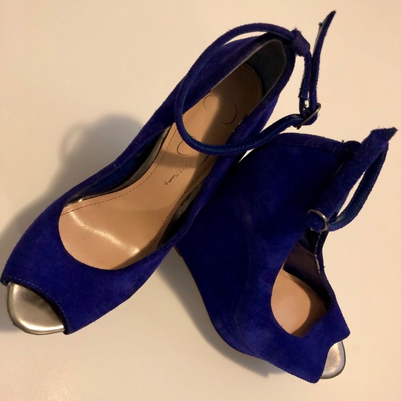Electric blue wedge heels - Picture 2 of 2